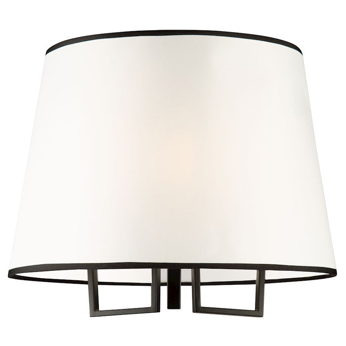 Artcraft Coco 3 Light Semi-Flush Mount, Black/Gold/White