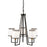 Artcraft Coco Chandelier, Black/Gold/White