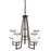 Artcraft Coco Chandelier, Black/Gold/White