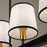 Artcraft Coco 5 Light Island Light, Black/Gold/White