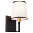 Artcraft Coco 1 Light Sconce, Black/Gold/White - SC13347BK