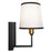 Artcraft Coco 1 Light Sconce, Black/Gold/White