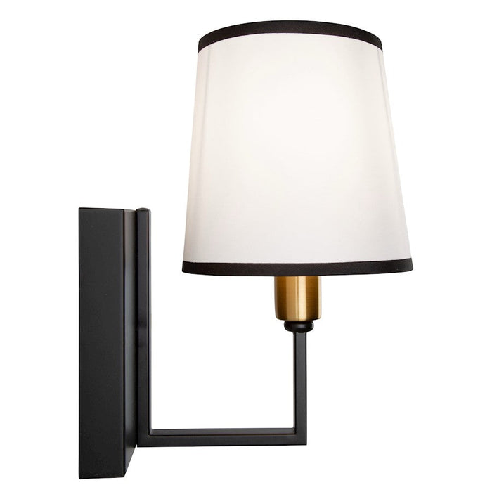 Artcraft Coco 1 Light Sconce, Black/Gold/White