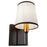 Artcraft Coco 1 Light Sconce, Black/Gold/White