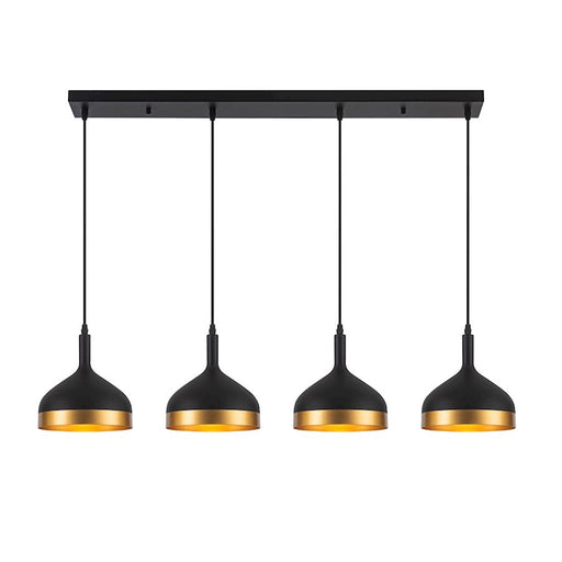 Artcraft Dash 4-Light Island Light, Black/Gold/Black - SC13354BK