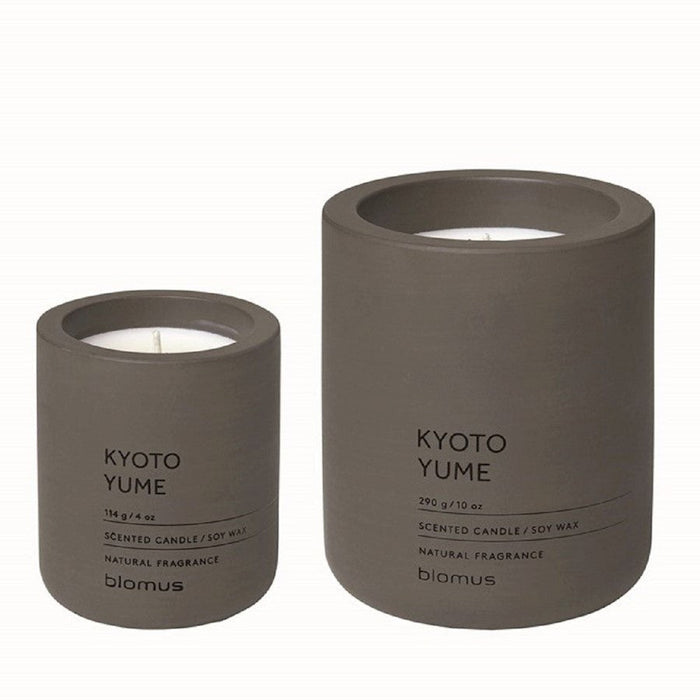 Blomus Fragra Candle Set Lg/Sm Tarmac (Olive)/Kyoto Yume Scent - 33109