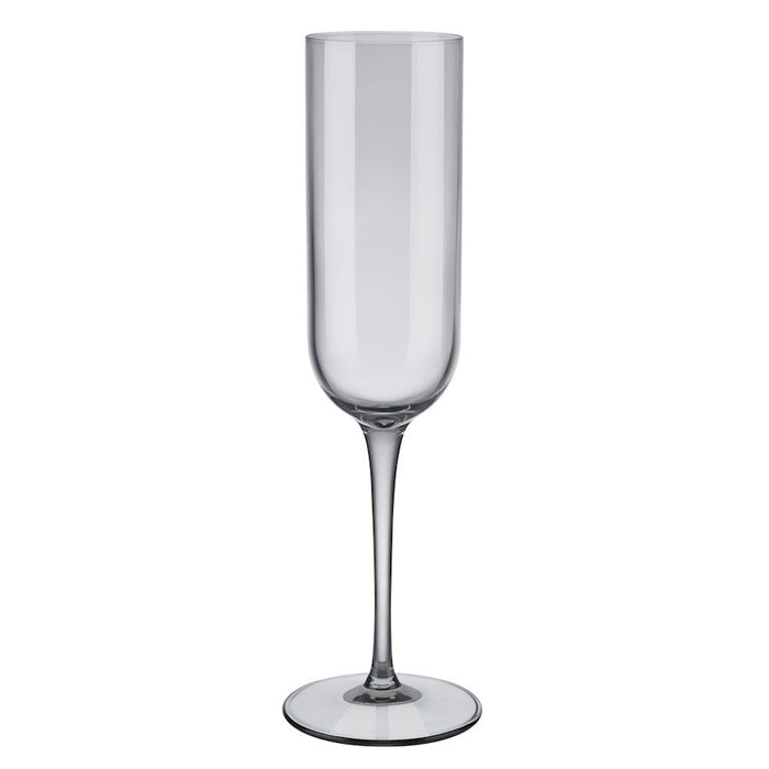 Blomus Fuum Pack of 4 Champagne Flute Glasses, Smoke - 63932