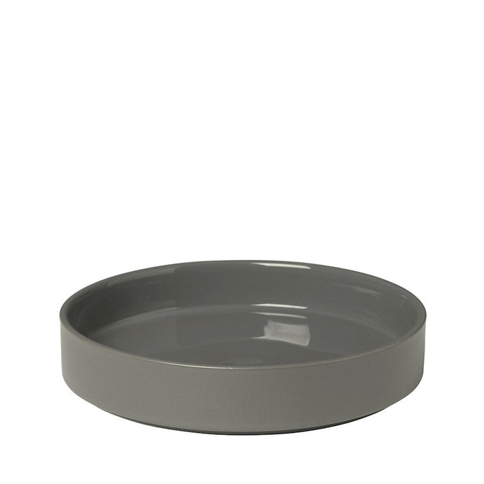 Blomus Mio 8" Pack of 4 Deep Dessert Plate, Pewter - 63963-4