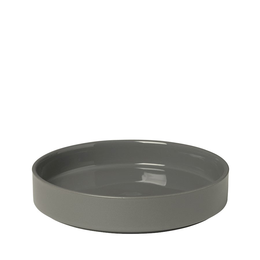 Blomus Mio 8" Pack of 4 Deep Dessert Plate, Pewter - 63963-4