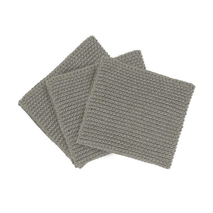 Blomus Wipe Perla Knitted Dish Cloths, Set Of 3, Cotton, Elephant Skin - 64235