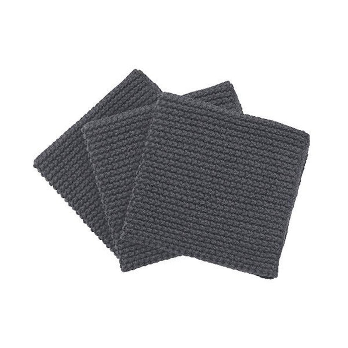 Blomus Wipe Perla Knitted Dish Cloths, Set Of 3, Cotton, Magnet - 64237