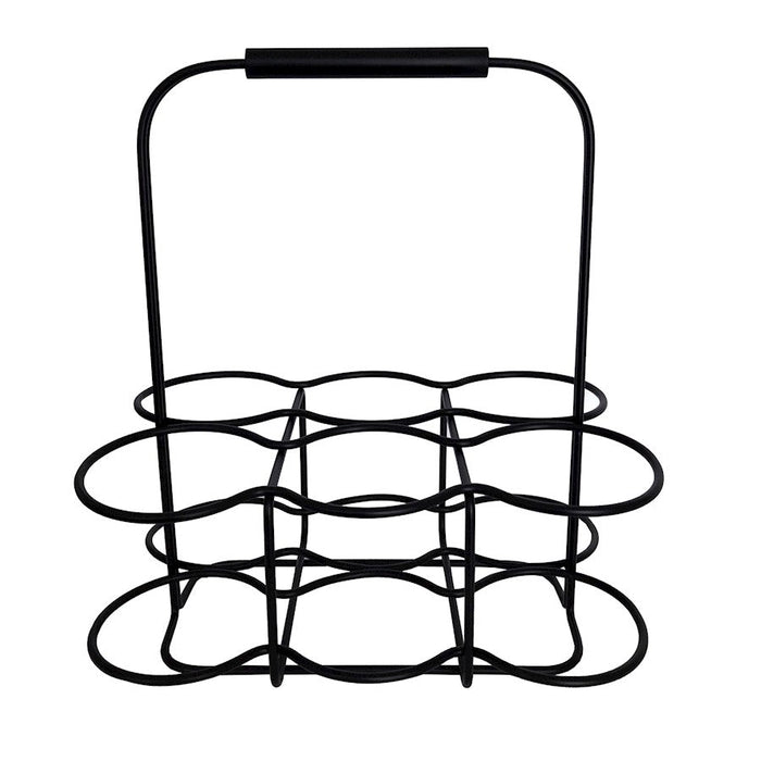 Blomus Wires Bottle Carrier 12.1"x8.4"x13.5", Black - 64244