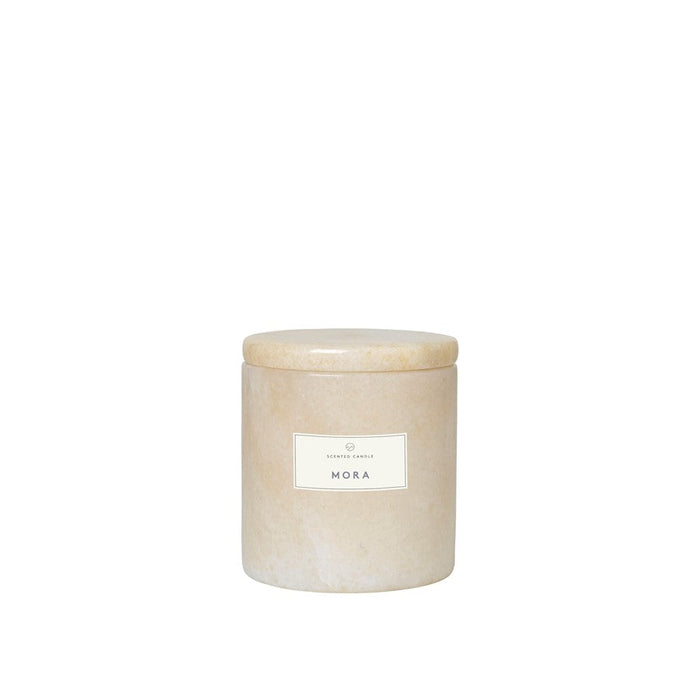 Blomus Frable Scented Candle Marble Container, Small Mora Fragrance - 66318