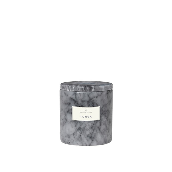 Blomus Frable Scented Candle Marble Container, Small Tonga Fragrance - 66319