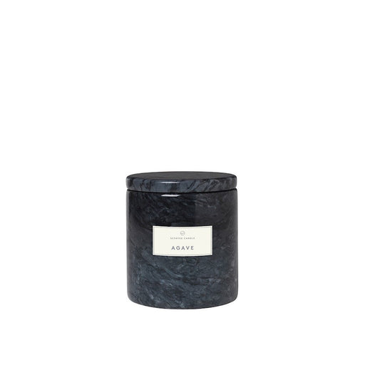 Blomus Frable Scented Candle Marble Container, Small Agave Fragrance - 66320