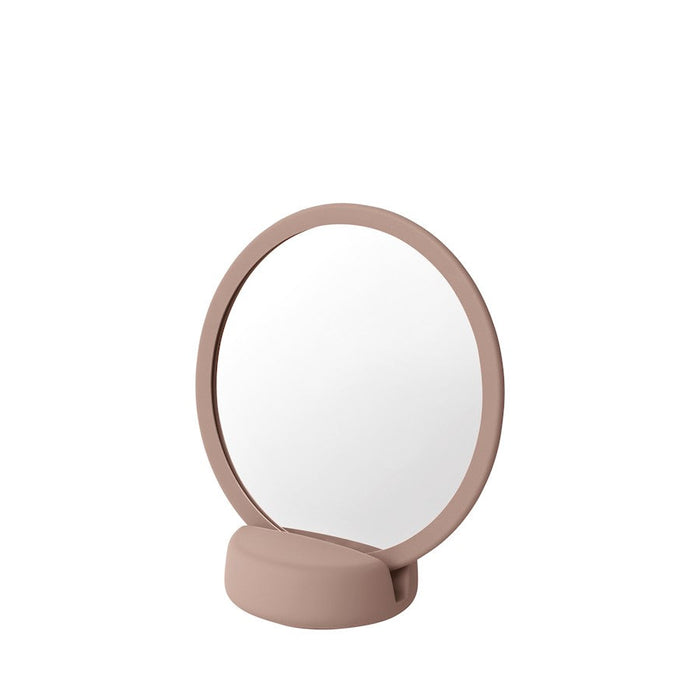 Blomus Sono Vanity Mirror, 7.3"H X 6.7"X 3.5", Misty Rose - 66375