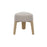 Blomus Kuon Upholstered Stool/Natural Oak Feet, Desert Boucle Textile - 66938