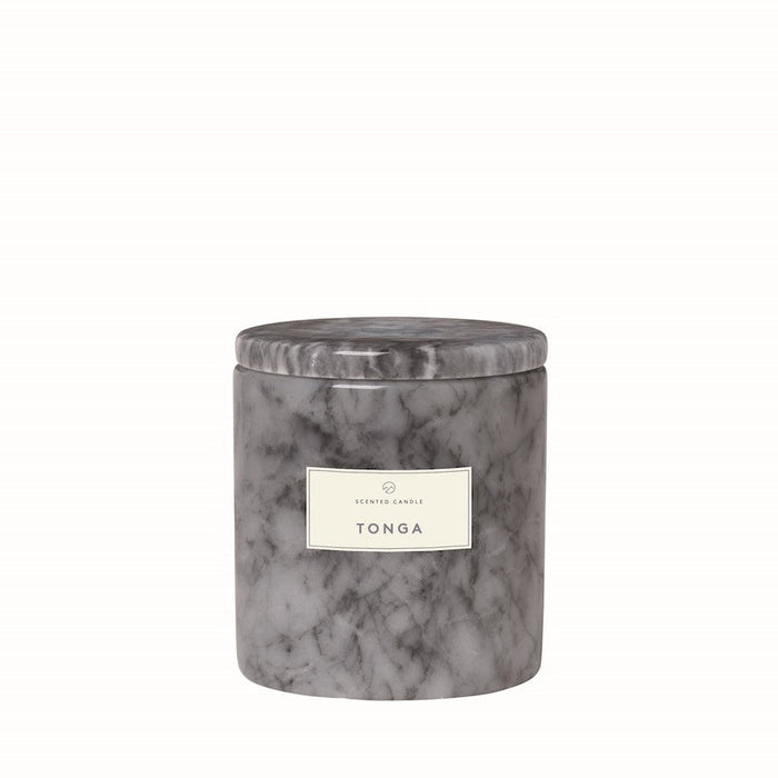 Blomus Frable Scented Candle with Marble Container, Tonga Fragrance - 69235