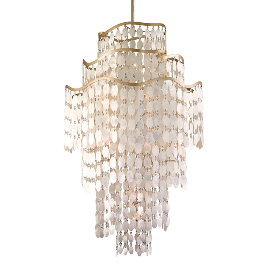 Corbett Lighting Dolce 19 Lt Chandelier, Champagne/Capiz/Crystals - 109-719-CPL