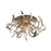 Corbett Lighting Graffiti 4Lt Semi Flush Mount, Silver Leaf/Smoke - 154-34-SL-SS