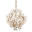 Corbett Lighting Lily 4 Lt Chandelier, Silver/Porcelain Flowers - 211-44-SGL