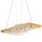 Corbett Lighting Jasmine 1 Lt Linear Chandelier, Gold Leaf - 268-51-GL