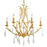 Corbett Lighting Prosecco 6 Light Chandelier, Gold Leaf/White Meteorite - 293-06