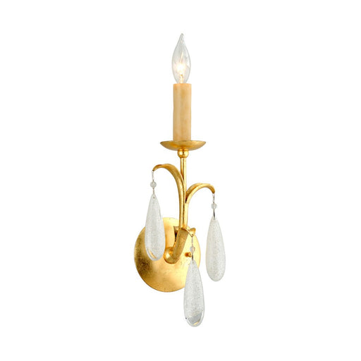 Corbett Lighting Prosecco 1 Lt Wall Sconce, Gold Leaf/Meteorite - 293-11-GL