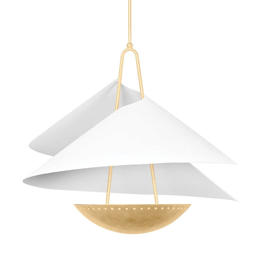 Corbett Lighting Carini 4 Light Pendant, Gold Gesso White - 411-34-VGL-GSW