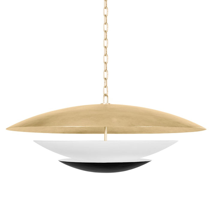 Corbett Lighting Adara 6 Light Pendant, Gold Leaf/Soft Black - 413-36-VGL-SBK