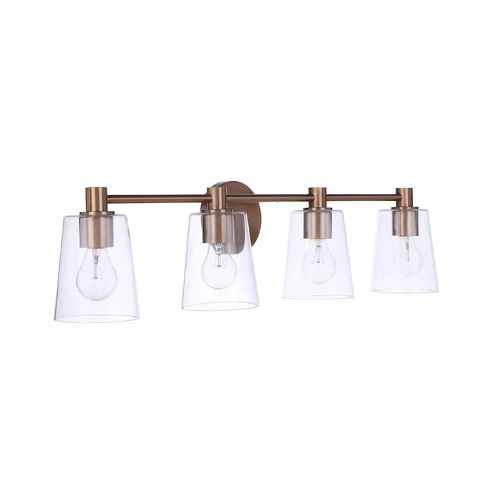 Craftmade Emilio 4 Light Vanity, Satin Brass - 12633SB4