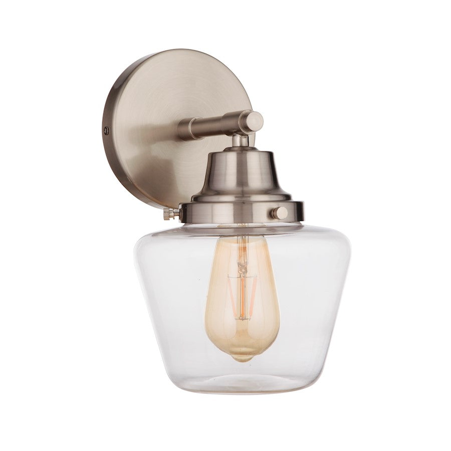 Craftmade Essex 1 Light Wall Sconce, Brushed Polished Nickel - 19507BNK1