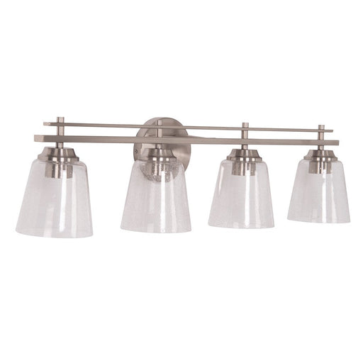 Craftmade Drake 4 Light Vanity, Brushed Polished Nickel/Clear Seeded - 19633BNK4