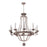 Craftmade Ashwood 10 Light Chandelier, Polished Nickel/Grey Wood - 36510-PLNGRW