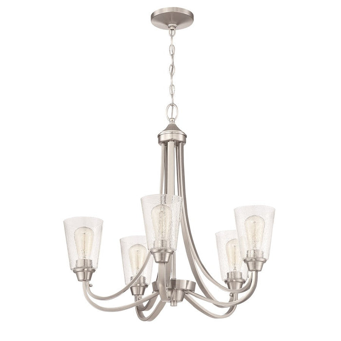 Craftmade Grace 5 Light Chandelier, Brushed Polished Nickel - 41925-BNK-CS