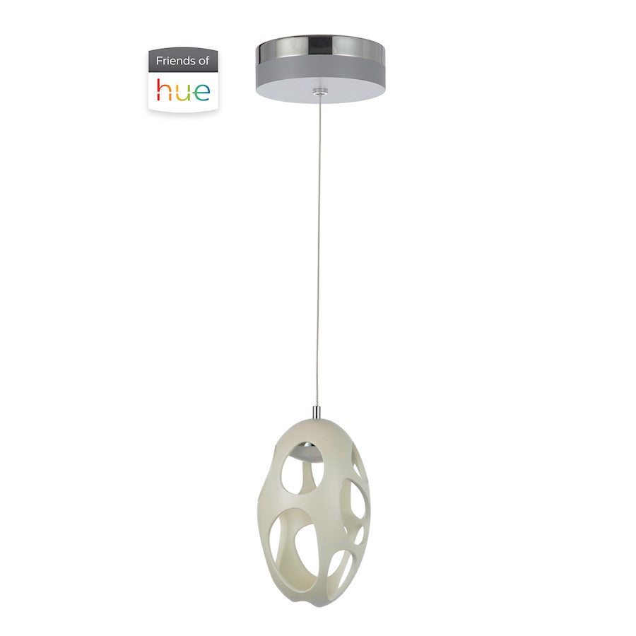 Craftmade Ovale 1 Light LED Mini Pendant White - 47991-W-HUE