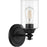 Craftmade Dardyn 1 Light Wall Sconce, Flat Black/Clear - 49801-FB-C