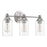 Craftmade Dardyn 3 Light Vanity, Brushed Polished Nickel/Clear - 49803-BNK-C