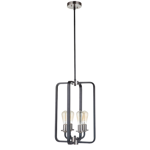 Craftmade Randolph 4 Light Foyer, Black/BP Nickel - 50334-FBBNK