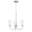 Craftmade Gwyneth 3 Light Chandelier, BP Nickel/Frosted - 50423-BNK-WG