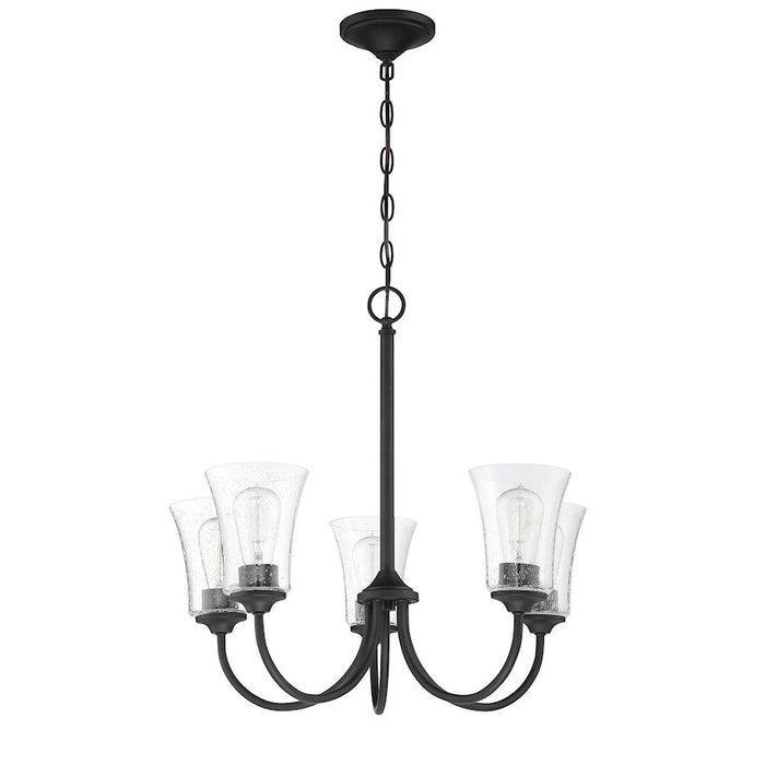 Craftmade Gwyneth 5 Light Chandelier, Flat Black - 50425-FB