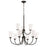 Craftmade Gwyneth 9 Light Chandelier, Flat Black/Frosted - 50429-FB-WG