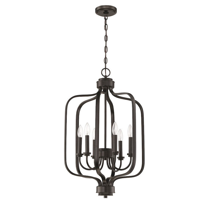 Craftmade Bolden 6 Light Foyer, Flat Black - 50536-FB