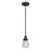 Craftmade Thatcher 1 Light Mini Pendant, Flat Black/Flat Black Cage - 50691-FB