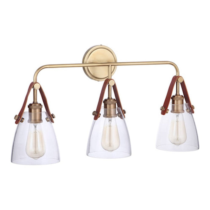 Craftmade Hagen 3 Light Vanity, Vintage Brass - 51303-VB