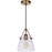 Craftmade Hagen 1 Light Pendant, Vintage Brass - 51391-VB