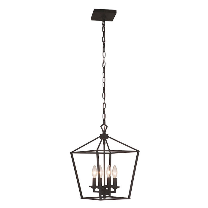 Craftmade Flynt 4 Light Small Foyer, Flat Black - 52934-FB