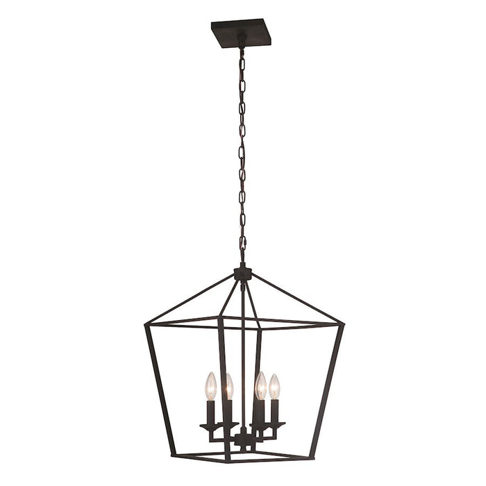 Craftmade Flynt 4 Light Medium Foyer, Flat Black - 52935-FB