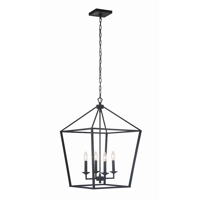 Craftmade Flynt 4 Light Large Foyer, Flat Black - 52936-FB