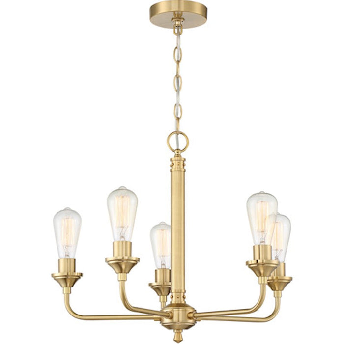 Craftmade Bridgestone 5 Light Chandelier, Satin Brass - 53025-SB